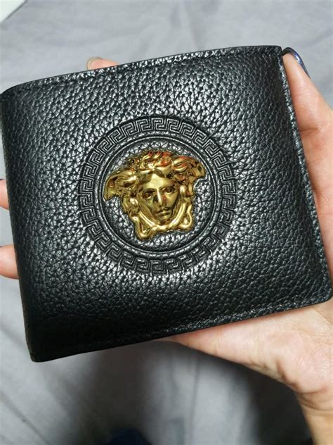 men's wallets versace|Versace medusa wallet.